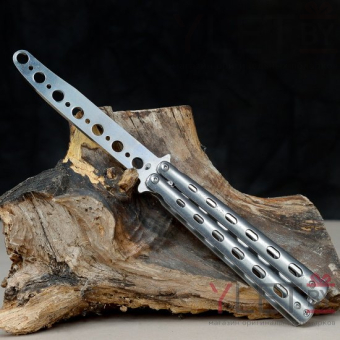 Нож бабочка Тренировочный Хром