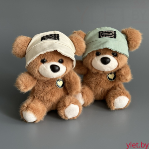 Брелок "Мишка в панаме", коричневый, 13 см