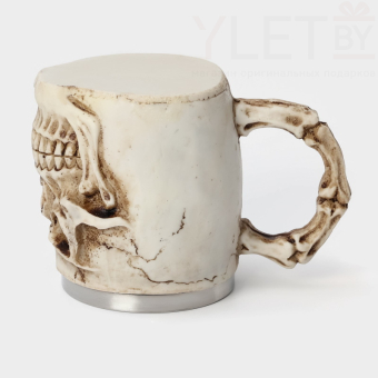 Кружка металлическая  «Череп кость», 400 мл
