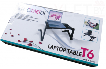 Столик трансформер для ноутбука Т6 с подставкой для  мыши РОЗОВЫЙ