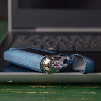 Импульсная зажигалка двойная сенсорная Lighter Контуры фактурная