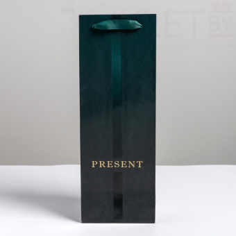 Пакет ламинированный под бутылку Present, 13 x 36 x 10 см