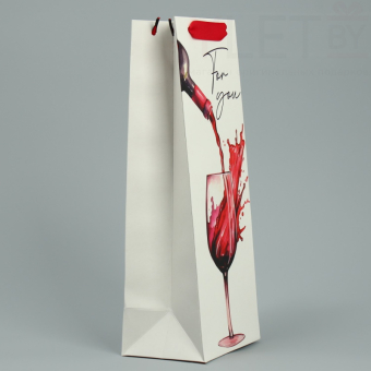 Пакет под бутылку For you, 35 × 13 × 10 см