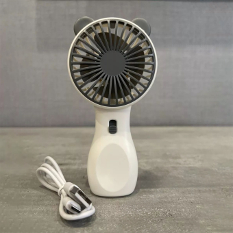 Вентилятор портативный ручной SQ 2237 Бело-серый