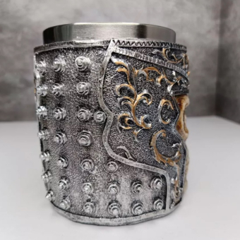 Кружка металлическая Череп со львом