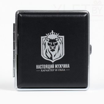 Портсигар на 20 сигарет «Настоящий мужчина», 9.9×9.4×1.9 см
