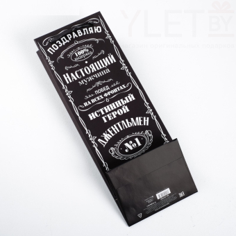 Пакет под бутылку Джентльмен, 36 × 13 × 10 см