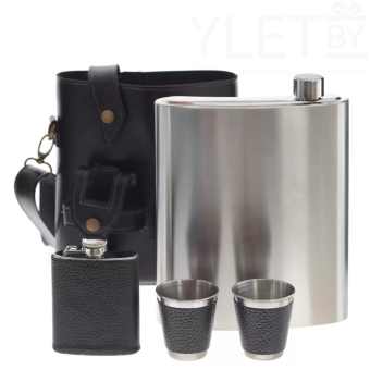 Набор походный. Фляжка 1.4 литра, фляжка 120 мл, 2 стопки, сумка для переноски