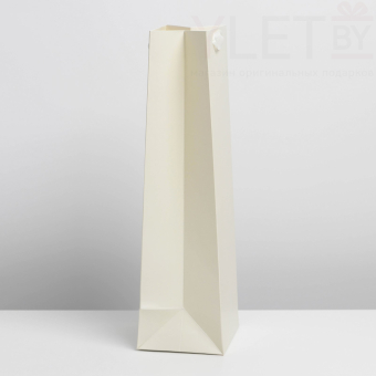Пакет под бутылку Молочный, 13 x 35 x 10 см