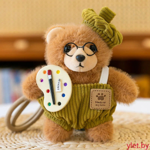 Брелок плюшевый Мишка Паддингтон 14 см (Paddington) с красками