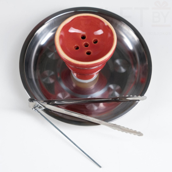 Кальян «Восток», 54 см, 1 трубка, шахта хром, колба-ваза микс