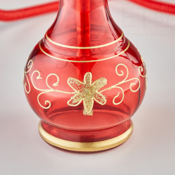 Кальян «Илхами», 42 см, 2 трубки, красный