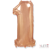 Шар (40''/102 см) Цифра, 1, Розовое золото