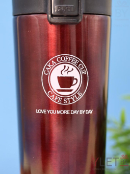 Термокружка «Love you more day by day», black (500 мл)