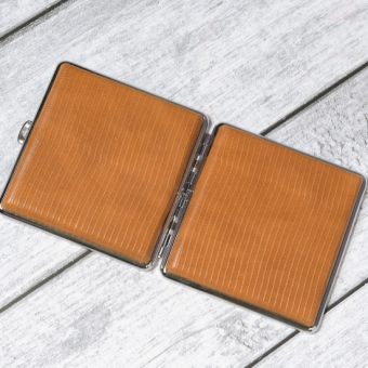 Портсигар под кожу Оранжевый