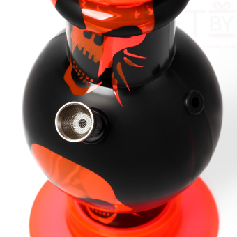 Бонг курительный «Золотые черепа» оранжевый 32 см