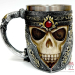 Кружка металлическая Череп с рубином