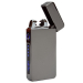 Импульсная зажигалка двойная дисплей сбоку Графит глянцевая