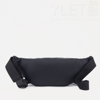 Сумка поясная "Textura" на молнии, 30*5*12 см, черный