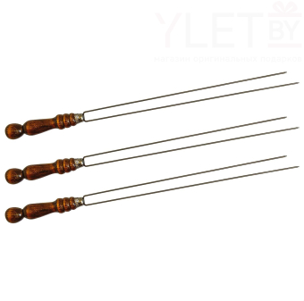 Шампур спица для овощей с деревянной ручкой БШ 50 см, 3 мм