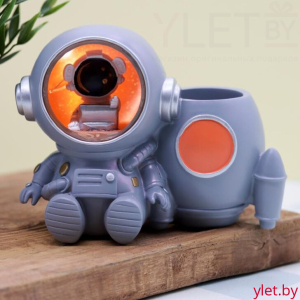 Ночник - подставка для канцелярских принадлежностей «Cosmo rocket», gray