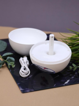 Настольный увлажнитель воздуха - ночник "Bunny in pink glasses", white, (портативный, USB)