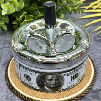 Пепельница бездымная 100 долларов 11х10 см