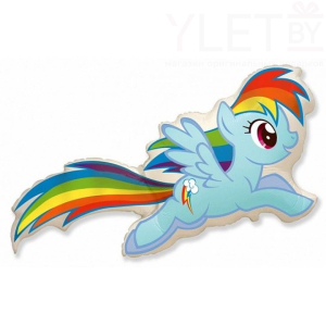 Шар (43''/109 см) Фигура, My Little Pony, Лошадка Радуга