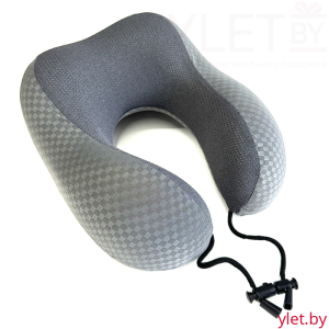 Подушка подголовник ортопедическая серая