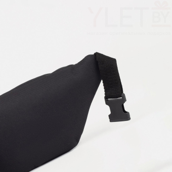 Сумка поясная "Макси" на молнии, 25*6*13 см, черный