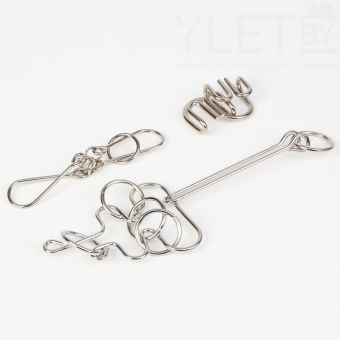 Металлические головоломки Бэмбэм, 3 в 1