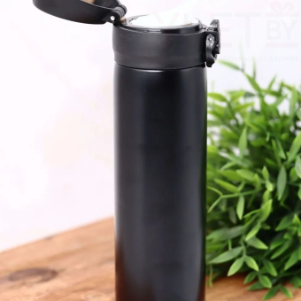 Термос термокружка прямой Черный, 380 мл