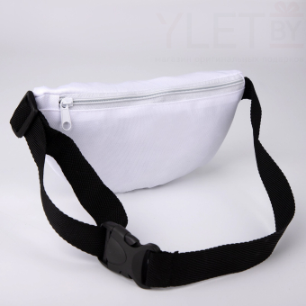 Сумка поясная "Anti social" на молнии, 32* 8*15 см, белый