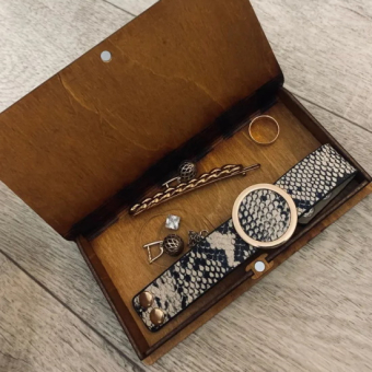 Деревянный конверт купюрница для денег Разрешите вас отхэпибездить