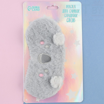 Маска для сна «Коала», серая