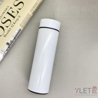 Термос с датчиком температуры  «Metallic», white (500 ml)