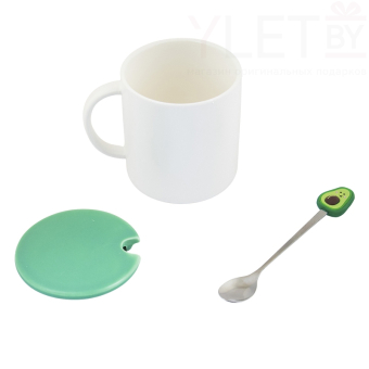 Кружка Авокадо с ложкой DO YOU LIKE AVOCADO