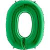Шар (40″/102 см) Цифра, 0, Зелёный