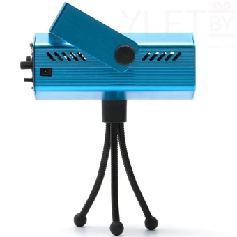 Лазерный проектор Mini Laser Stage Lighting XL-6E-D. Снежинки, звездочки, I love you, сердца