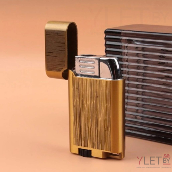Зажигалка LIGHTER Турбо+обычное пламя ЗОЛОТО
