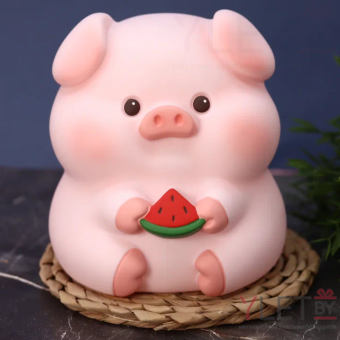 Копилка "Pig with watermelon", 17 см
