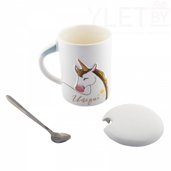 Кружка Единорог Акварель №4