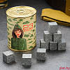 Набор камней для виски "23 февраля", в консервной банке, натуральный стеатит, 9 шт