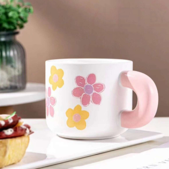 Кружка «Flower power», pink (450  ml)